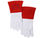 Gants soudeurs qualitÃ© en cuir blanc &amp;amp; rouge type A - taille XL - Photo 2