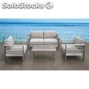 Garden furniture-mod. hm05-satin aluminum frame-fabric cushions-possibility to