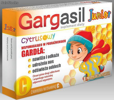 Gargasil junior ( 8szt ) - suplementy diety, pastylki do ssania - wyprzedaż