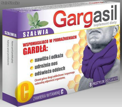 Gargasil szałwia ( 8szt ) - suplementy diety, pastylki do ssania - wyprzedaż