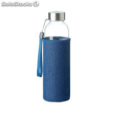 Garrafa vidro em bolsa 500 ml azul MIMO6192-04