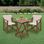 Garten Esstisch-Set duchess Holzen Tisch 60x60cm - Foto 2