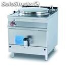 Gas boiling pan - mod. pda150/98g - direct heating - autoclave lid - capacity lt