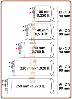 Gasatore - carbonatore acqua INOX 316 da 0,250lt. a 1,27lt. 1/8&amp;quot; F. - Foto 3