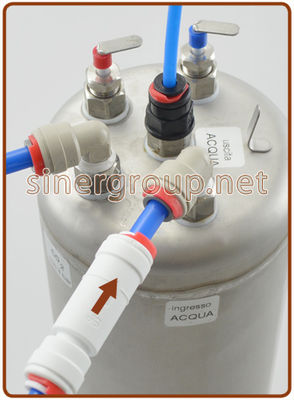 Gasatore - carbonatore acqua INOX 316 da 0,250lt. a 1,27lt. 1/8&amp;quot; F. - Foto 5