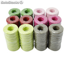 Geflochtenes Seil aus Papier 3 mm x 40 m - Rosa