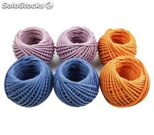 Geflochtenes Seil aus Papier 4 mm x 20 m - Violett