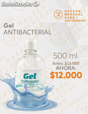 Gel antibacterial alcohol 70% con aloe vera y vitamina E