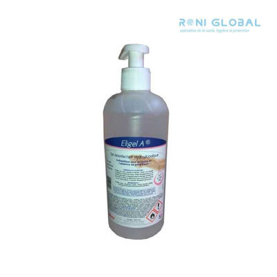 Gel désinfectant hydroalcoolique Eligel A avec pompe. 500 ml / lots de 12
