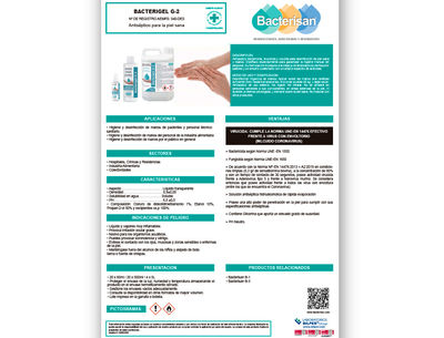 Gel hidroalcoholico antiseptico bacterigel g5 para manos limpia desinfecta sin - Foto 4