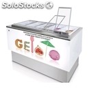 Gelato pozzetti counter - without storage - mod. fast 10 - ventilated cooling -