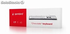 Gembird Chocolate Tastatur US Layout schwarz KB-CH-01
