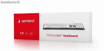 Gembird Chocolate Tastatur US Layout schwarz KB-CH-01