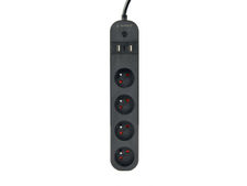 Gembird Smart Powerstrip USB Ladegerät 4 Steckdosen TSL-PS-F4U-01