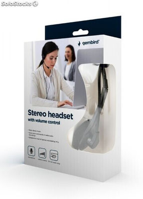 Gembird Stereo-Headset mit Lautstärkeregler schwarz MHS-123