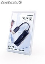 Gembird USB 3.0 auf Gigabit LAN Adapter mit Flash-Speicher Black NIC-U3-02