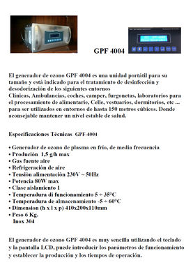 Generador de ozono gpf 4004 ambiental portatil professional - Foto 2