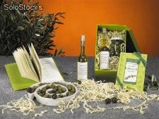 Geschenkset Olivenöl und Olivenpiecksern - Kleine Olivenkunde