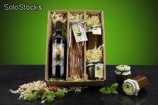 Geschenkset Wein, Pasta und Sugo - Pasta basta