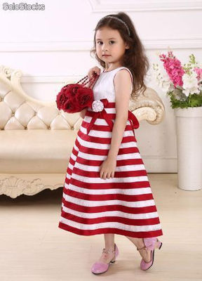 Gestreiftes Kleid (Rot/Weiß)