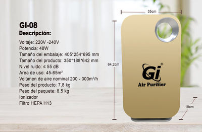 GI Luftreiniger GI-08 HEPA Luftfilter + Aktivkohle - Foto 2