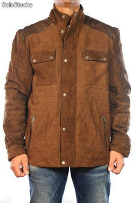 Giacca in pelle Gerome Quilted Jkt marrone
