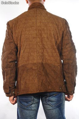 Giacca in pelle Gerome Quilted Jkt marrone - Foto 3