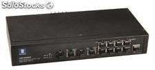 Gigamedia - fes0802g switch manageable 8 ports + 2 ports combo 10/100/100 ou 1000 fx (pour module lc)