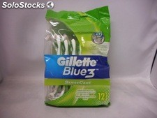 Gillette Blue III 3&#39;s Sensitive 12&#39;s (12)