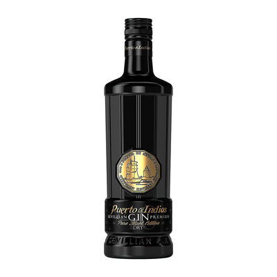 Gin Puerto De Indias Pure Black Edition 1,00 Litro 40º (R) 1.00 L.