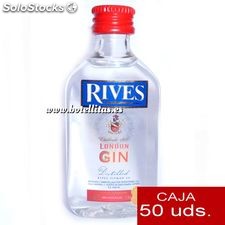 Ginebra Rives London Gin 5cl caja de 50 uds