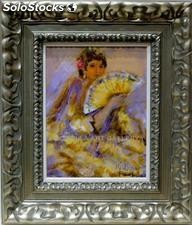 Gitana | Pinturas de arte flamenco en óleo sobre tabla