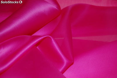 Glacé organdi de soie fuchsia - Photo 2