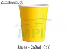 Gobelet à thé en Carton jaune 260ml (8 oz)