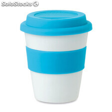Gobelet PP, couvercle silicone turquoise MOMO8078-12