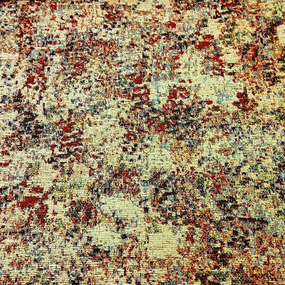 Gobelin misto cotone disegno effetto marmorizzato tonalità beige rosso e verde - Foto 2