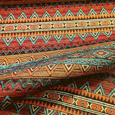 Gobelin misto cotone disegno etnico righe multicolore