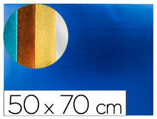 Goma eva liderpapel 50X70 cm espesor 2 mm metalizada azul