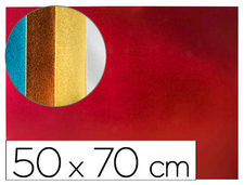 Goma eva liderpapel 50X70 cm espesor 2 mm metalizada rojo