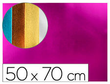 Goma eva liderpapel 50X70 cm espesor 2 mm metalizada rosa