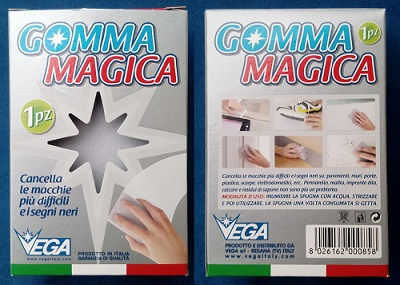 Gomma magica cancella macchie