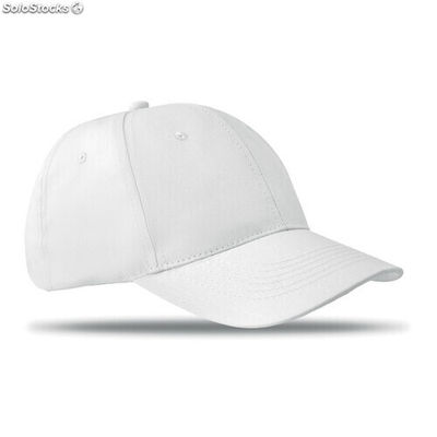 Gorra de beisbol de 6 paneles blanco MIMO8834-06