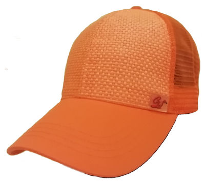 Gorra de rejilla color naranja