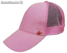 Gorra de rejilla color rosa