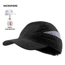 Gorra deportiva de 7 paneles en microfibra bicolor