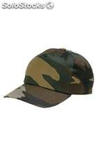 Gorra estampado camuflaje, 100% algodón 200grs.