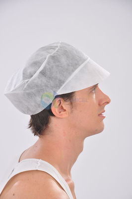 Gorro com visor de polipropileno TNT, branca, caixa de 1000 unidades - Foto 2