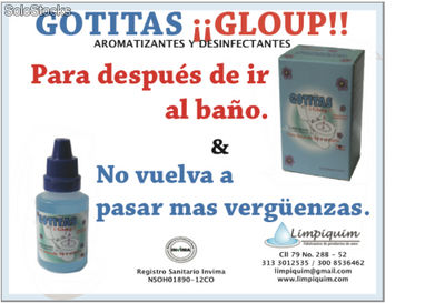 Gotitas Gloup, Aromatizantes y Desinfectantes. - Foto 2