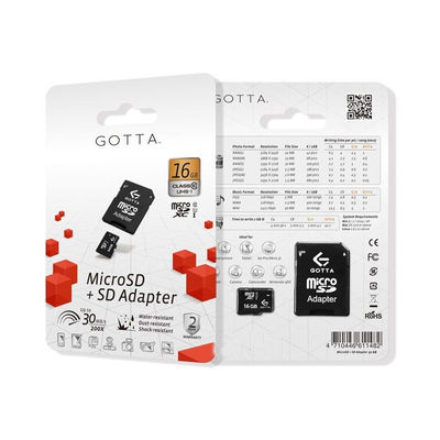 Gotta Micro sd 16GB Clase 10 + sd Adapter