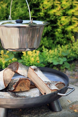 Goulasch pot inoxydable avec couvercle + brasero 60cm bali, 10l goulasch - Photo 2